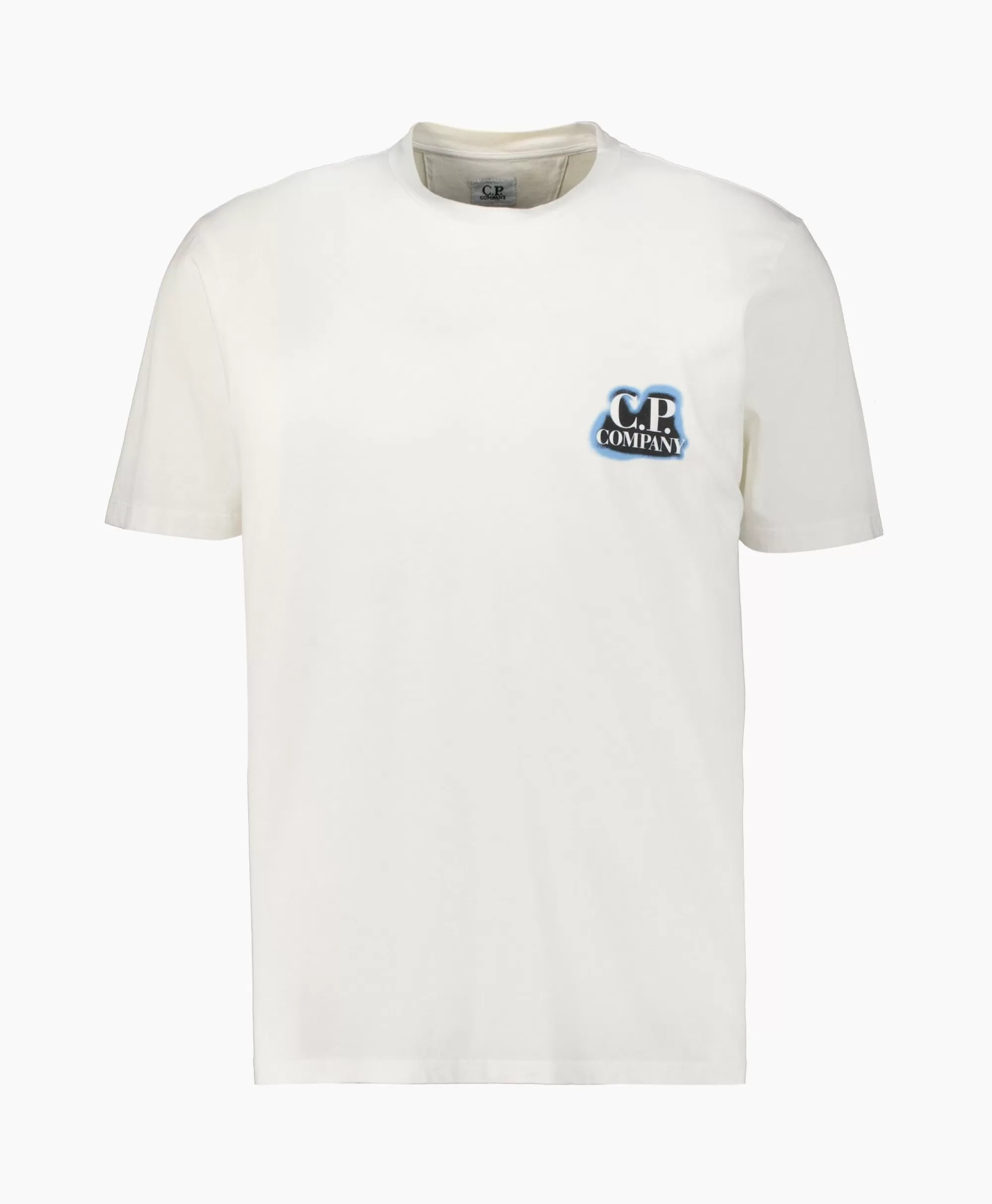 T-Shirts*Cp Company T-Shirt Korte Mouw Jersey Artisanal British Sailor Wit