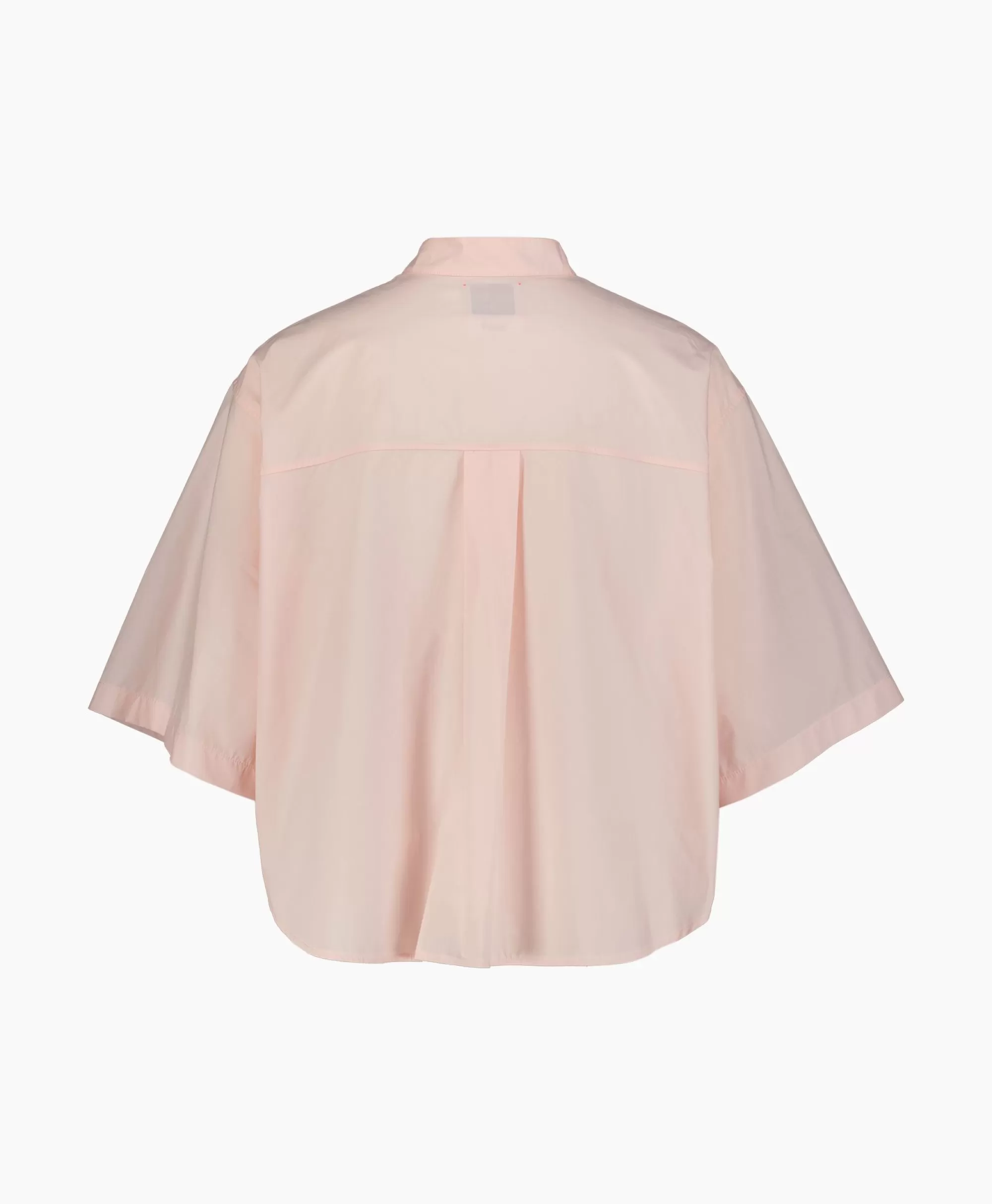 Blouses*Forte_forte Blouse Bci Cotton Popeline Half Sleeves Rose