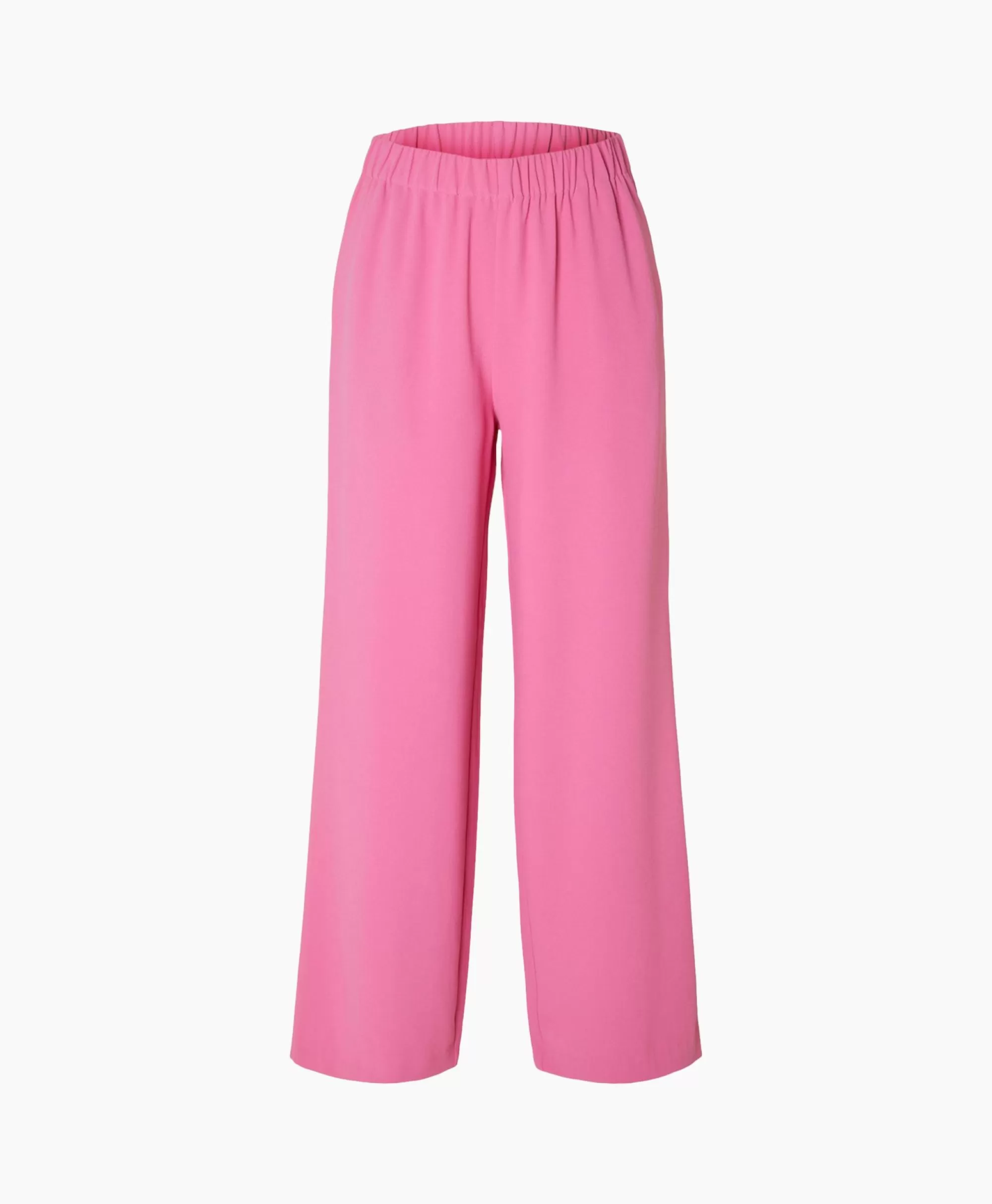 Broeken*Selected Femme Pantalon Tinni-Relaxed Mw Wide Pant N Noo Roze