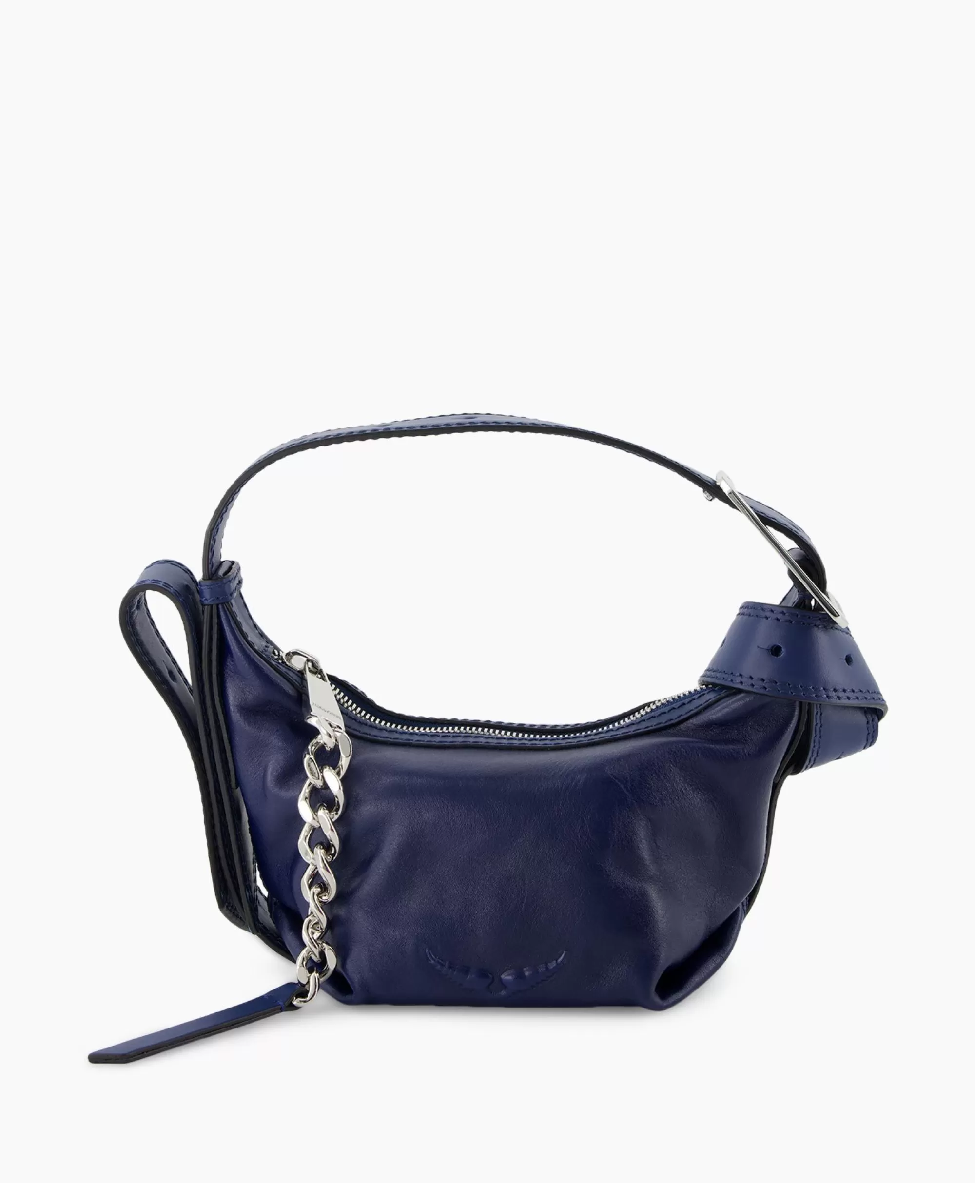 Tassen*Zadig & Voltaire Zadig & Voltaire Schouder / Hand Tas Le Cecilia Xs Leather With Veg Donker Blauw